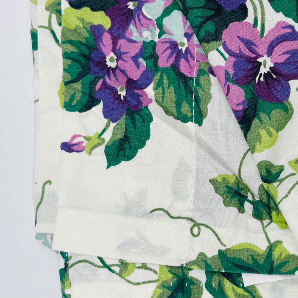 Waverly Garden Room Floral Curtain Panel Purple Green White 42x84 Cottagecore